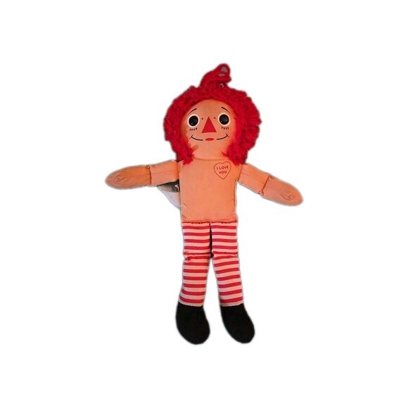 12” VINTAGE 1980’s RAGGEDY ANN DOLL CLOTH I LOVE YOU HEART Vtg Doll Collectible - Picture 1 of 5